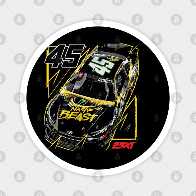 Tyler Reddick 23XI Racing Black Car Magnet by stevenmsparks